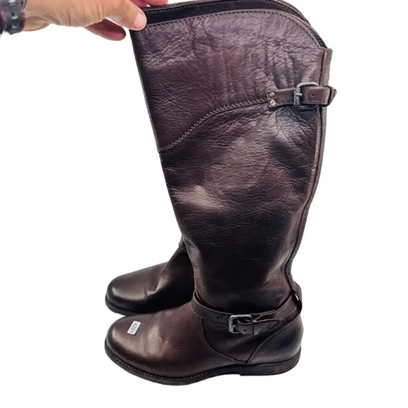 Frye Shoes - Vintage Frye Phillip Real Leather Buckle Riding Boots 3476844 Brown Womens 7B